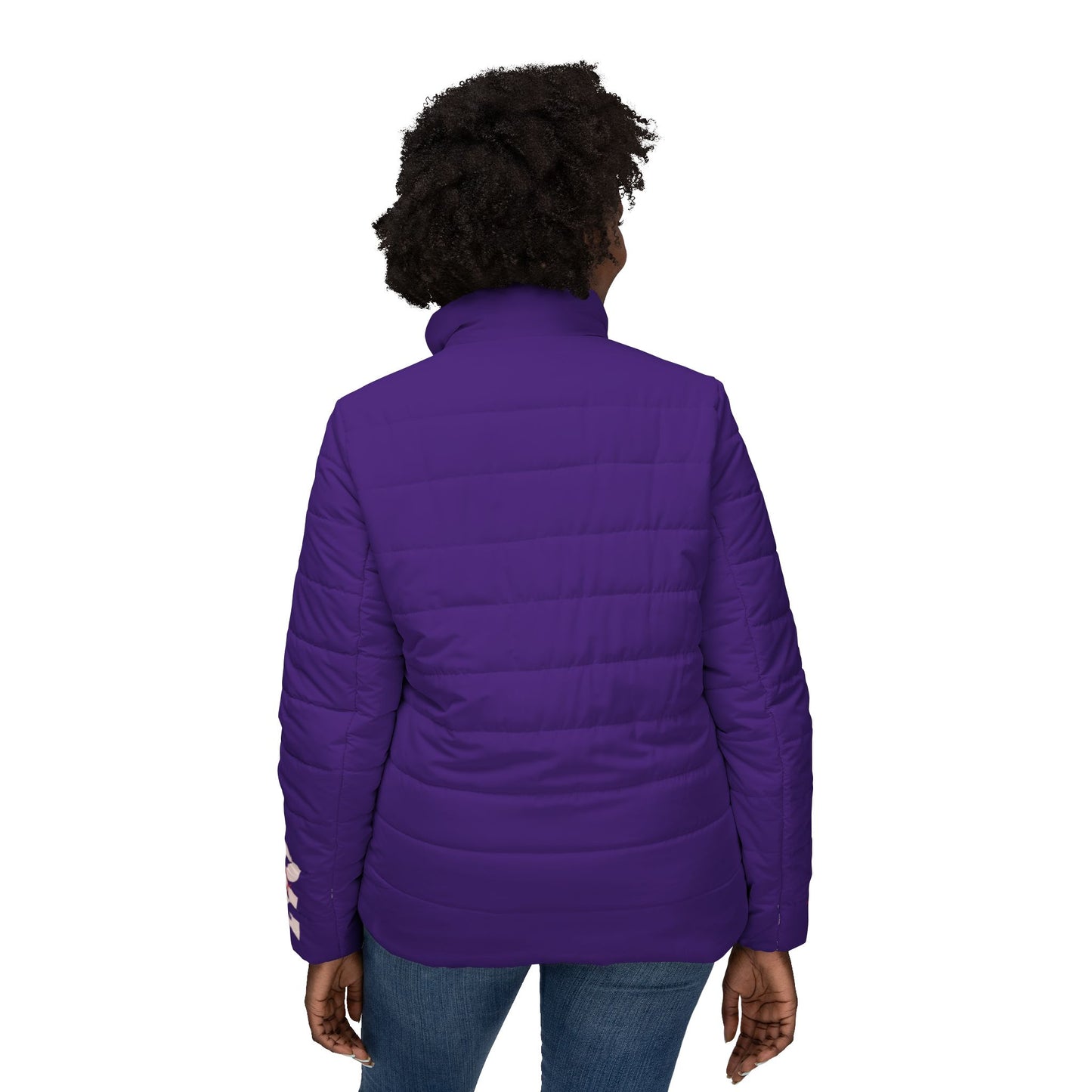 Love Prints Women's Puffer Jacket - Purple Rain