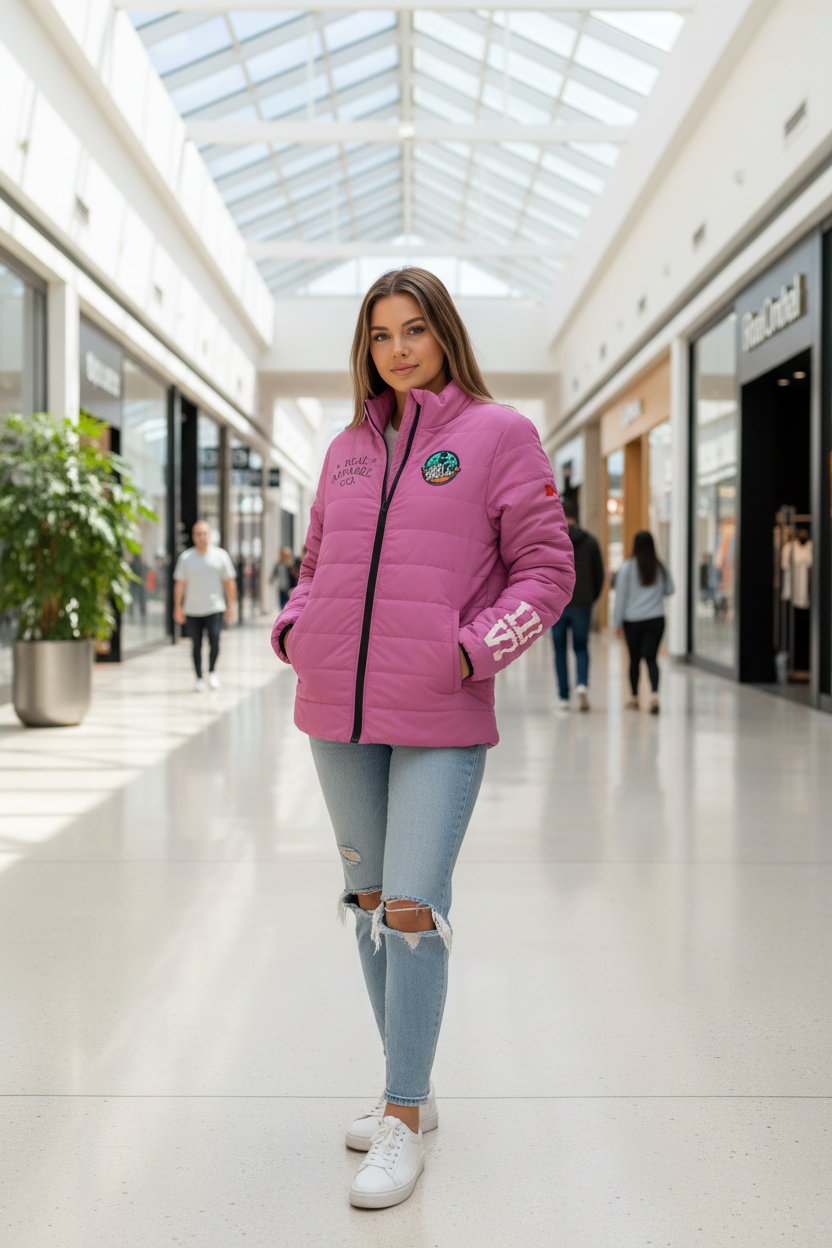 Women’s Puffer Jacket — Pink Passion