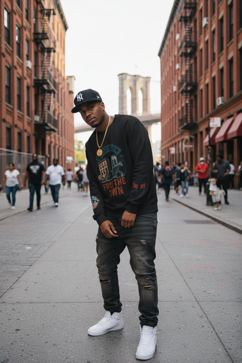 Brooklyn From The Town Crewneck Sweatshirt — NYC Borough Pride Pullover