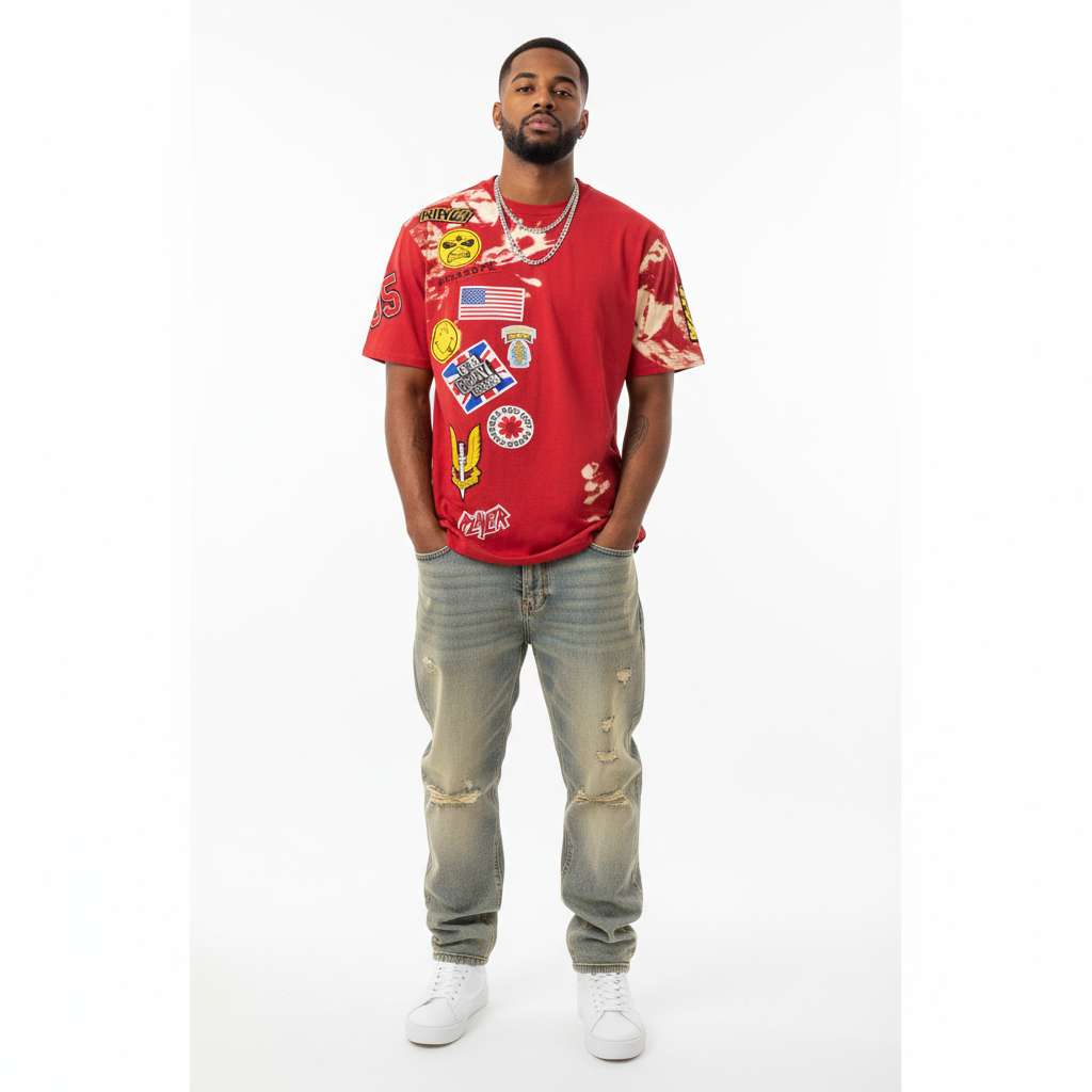 Punk Patch Tee - Red