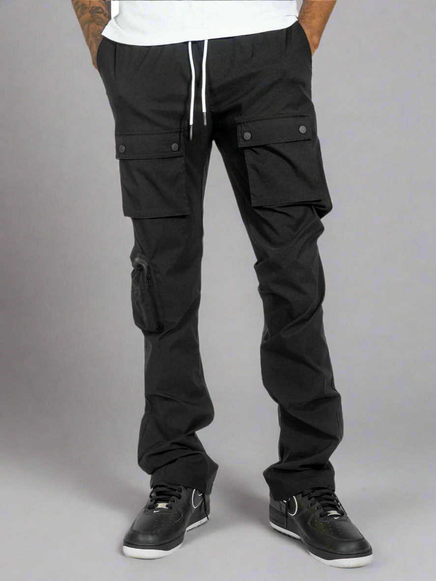 Sartoni Nylon Stacked Pants - Black