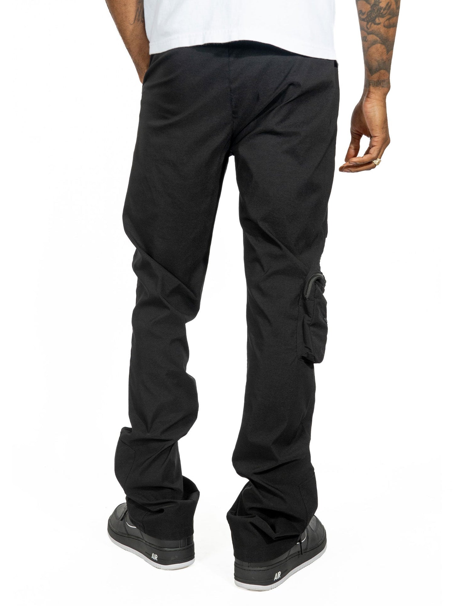 Sartoni Nylon Stacked Pants - Black