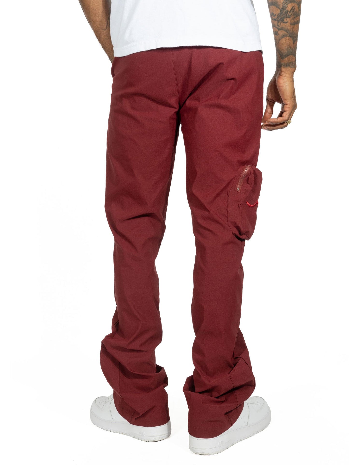 Sartoni Nylon Stacked Pants - Burgundy