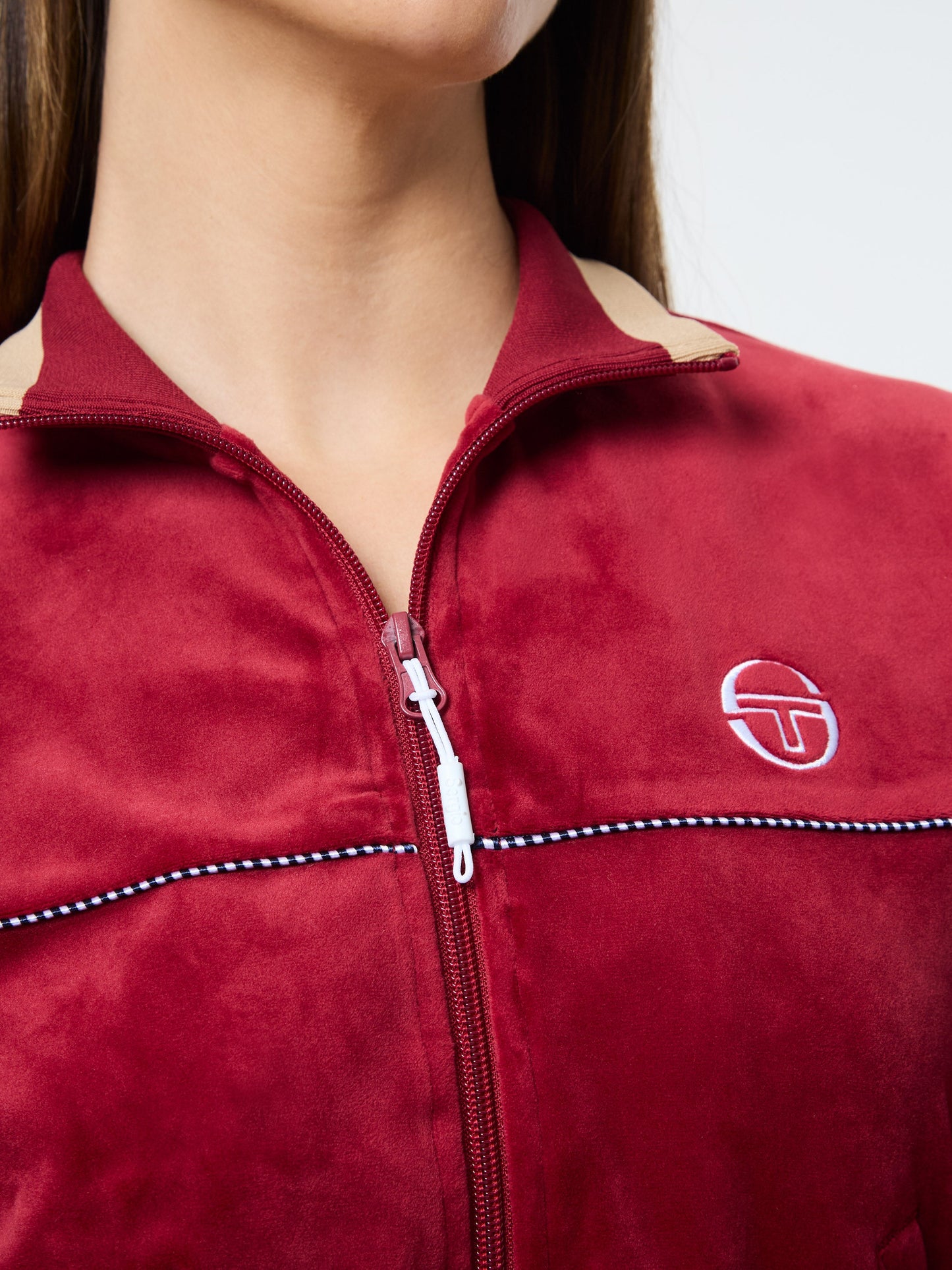 Leta Velour Jacket- Rhubarb