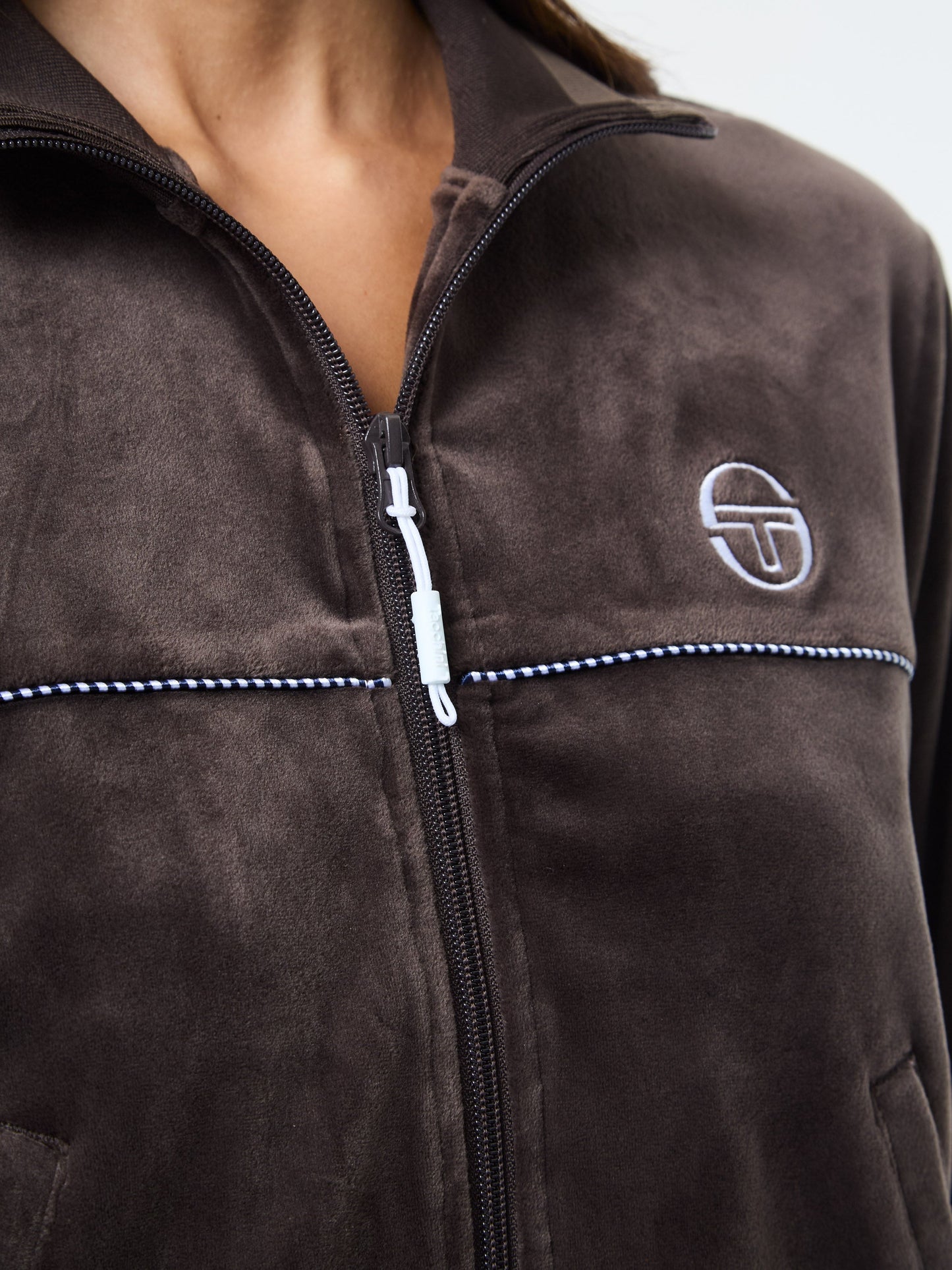 Leta Velour Jacket- Mulch