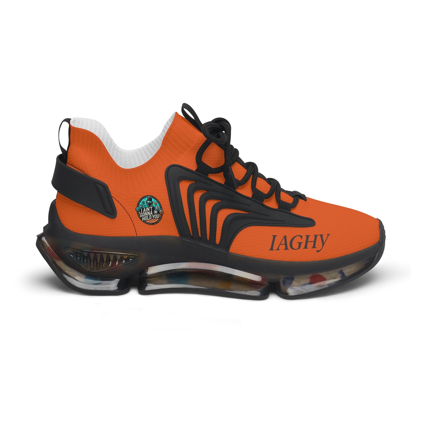 Orange Mesh Women's Sneakers — Lightweight Breathable Athletic Shoes