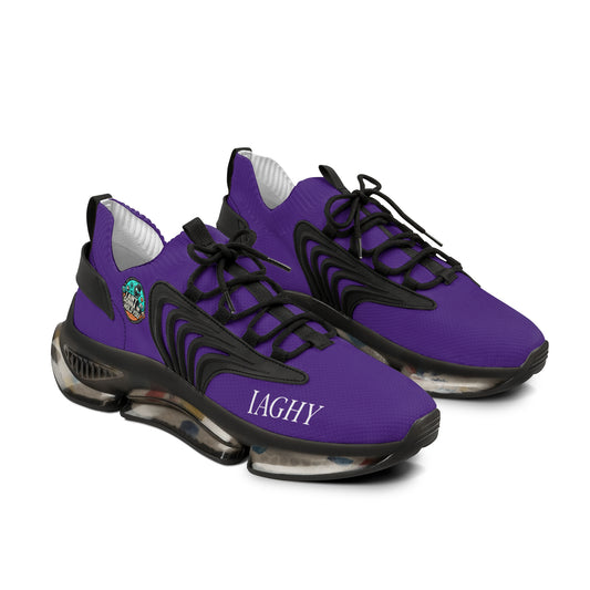 Purple Mesh Sneakers — Lightweight Athletic Running Shoes