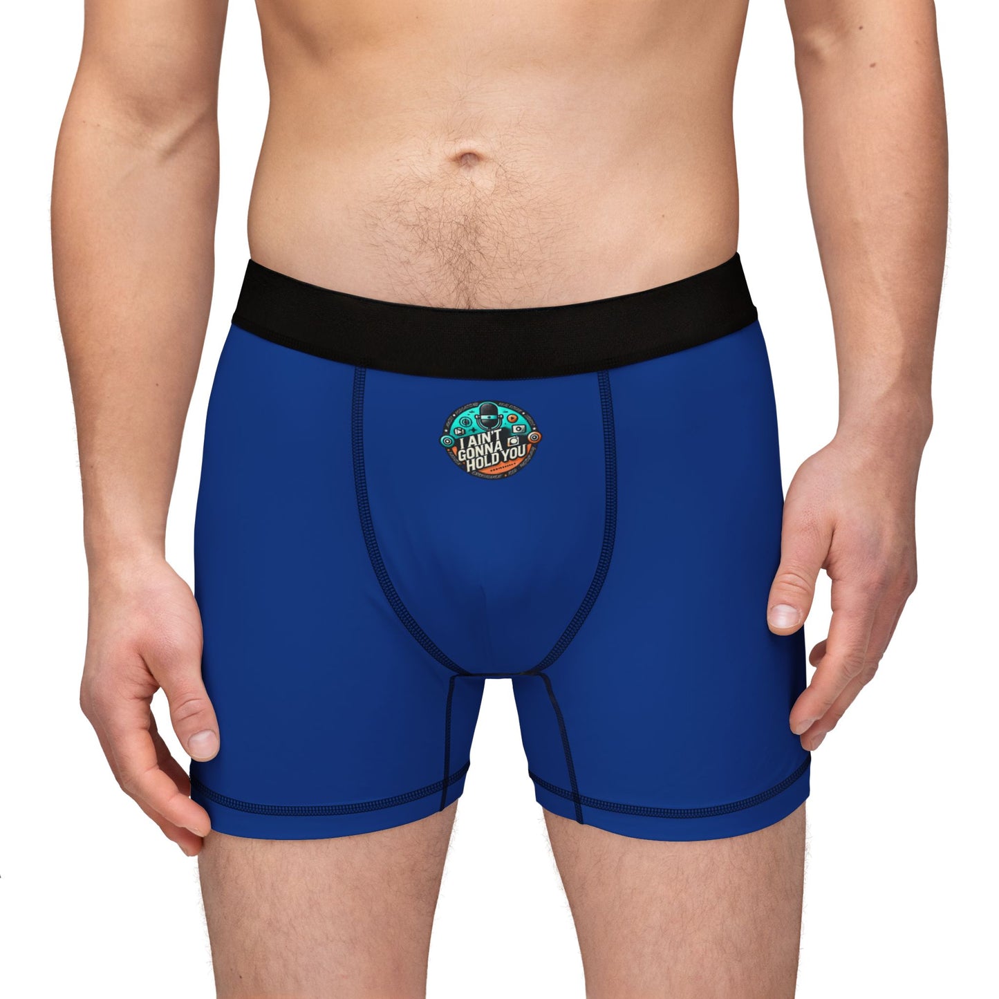 Mens Boxers — Blue Boxer Briefs with IAGHY Logo