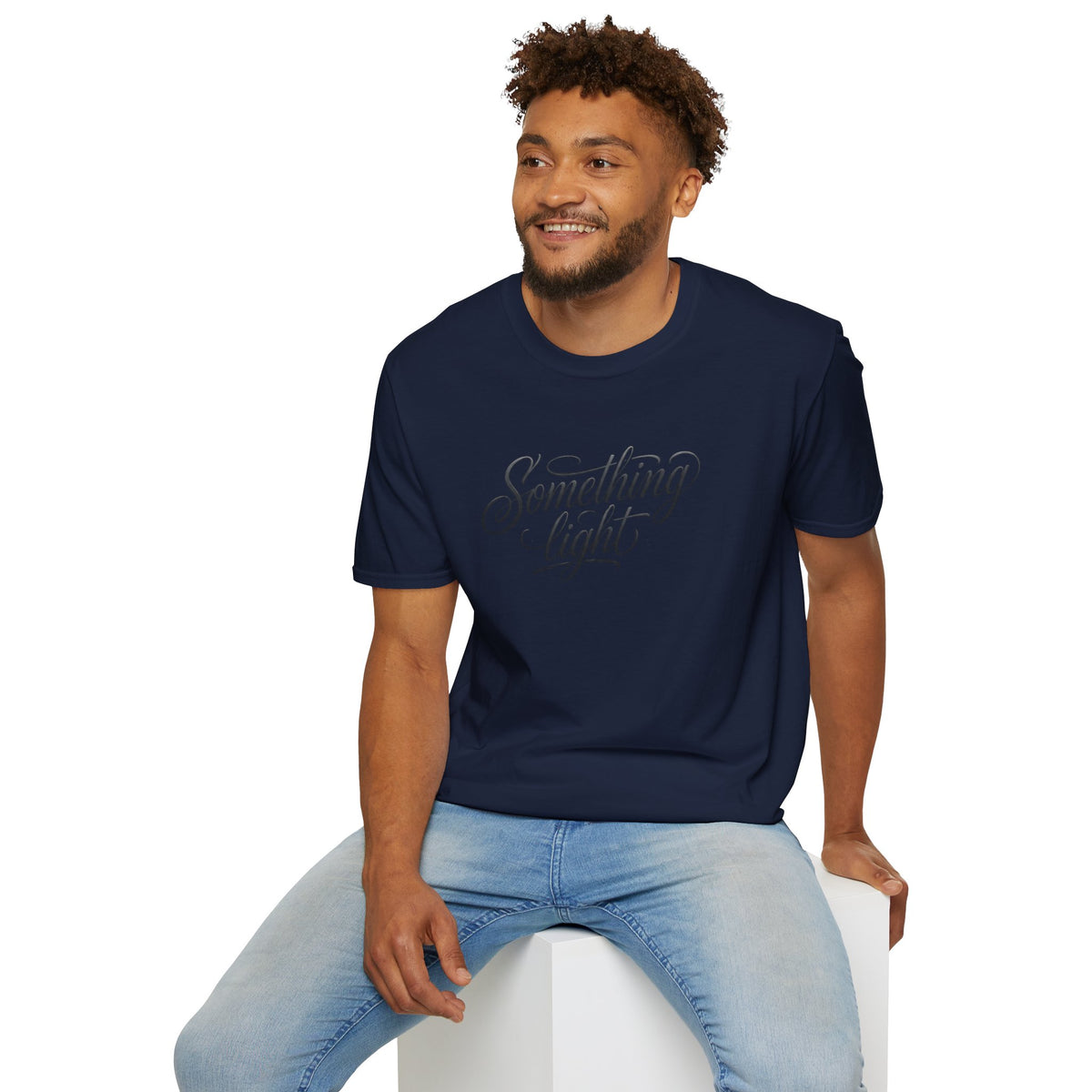 Something Light T-Shirt — Script Typography Casual Tee