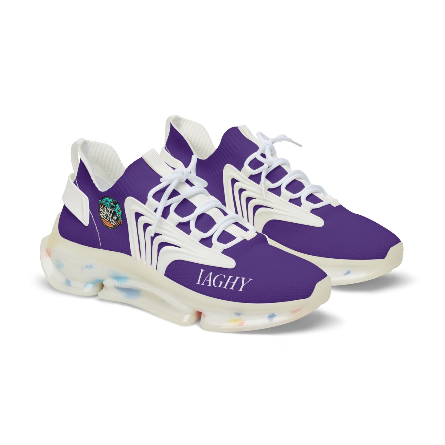 Purple Mesh Sneakers — Lightweight Athletic Running Shoes