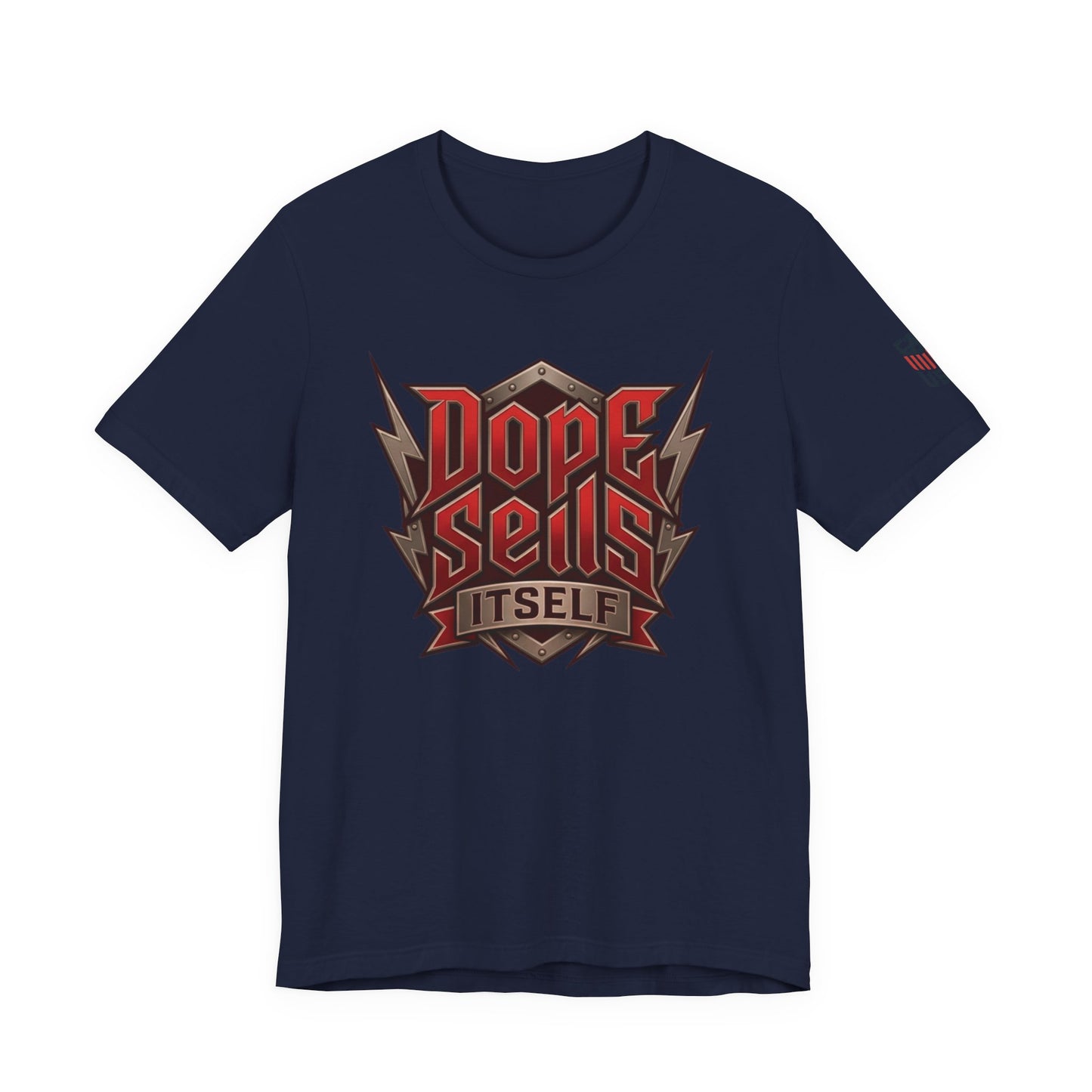 T-Shirt — "Dope Sells Itself" Retro Rock Graphic Red Tee