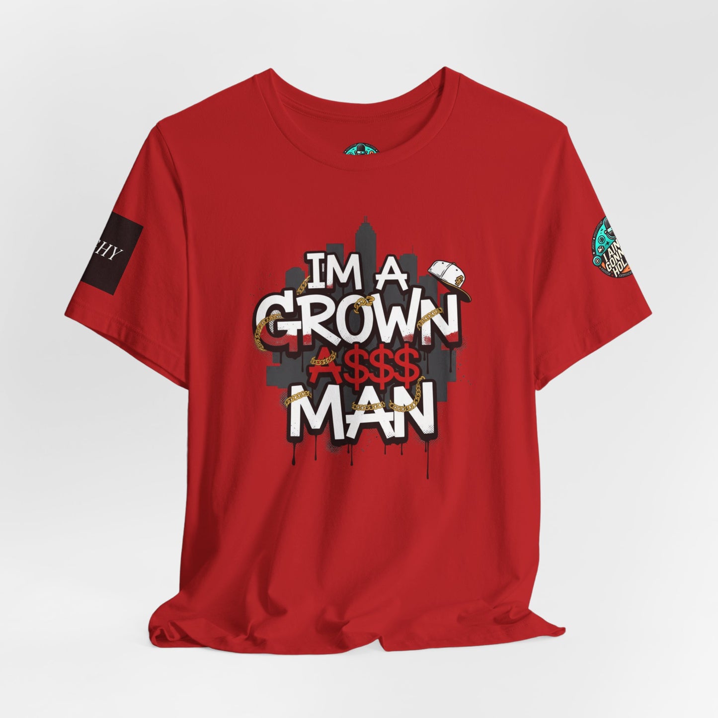 Grown Ass Man 2.0 Graphic Tee — Funny Urban Slang T‑Shirt