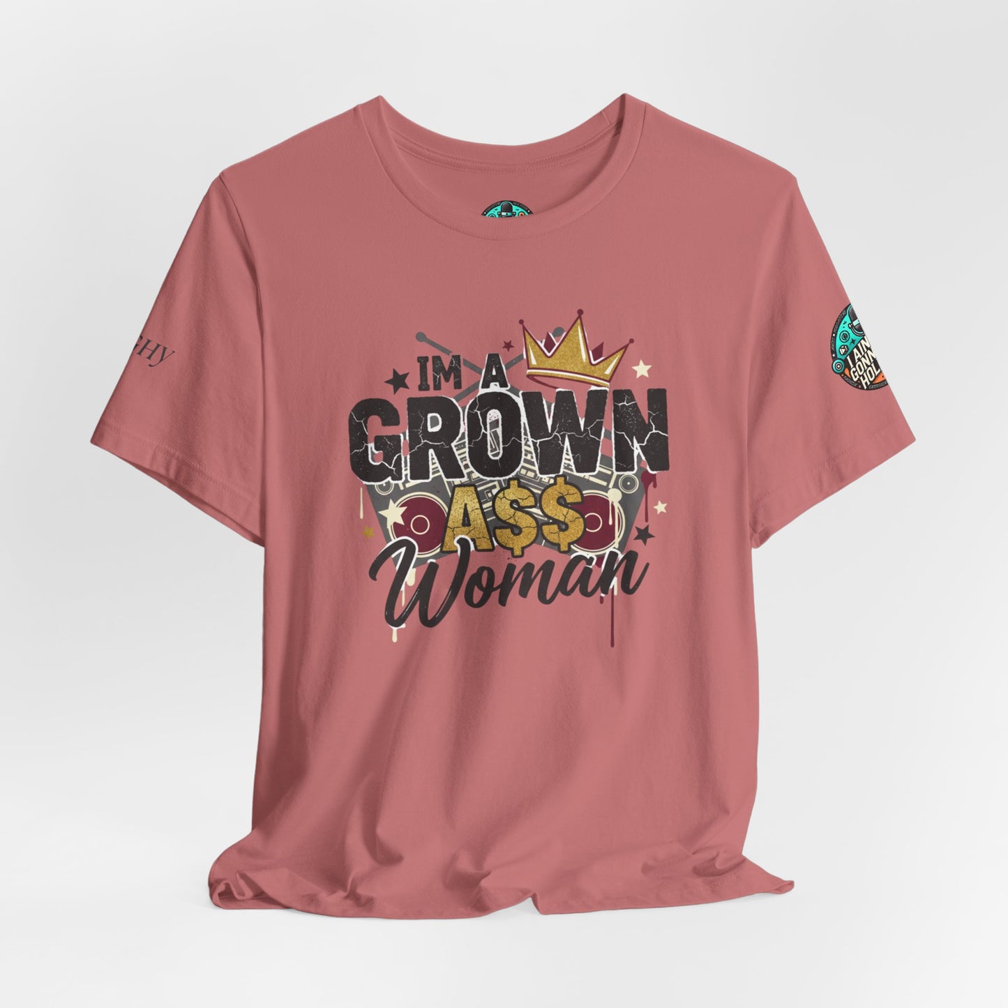 Grown Ass Woman Graphic Tee — Funny Urban Slang T‑Shirt