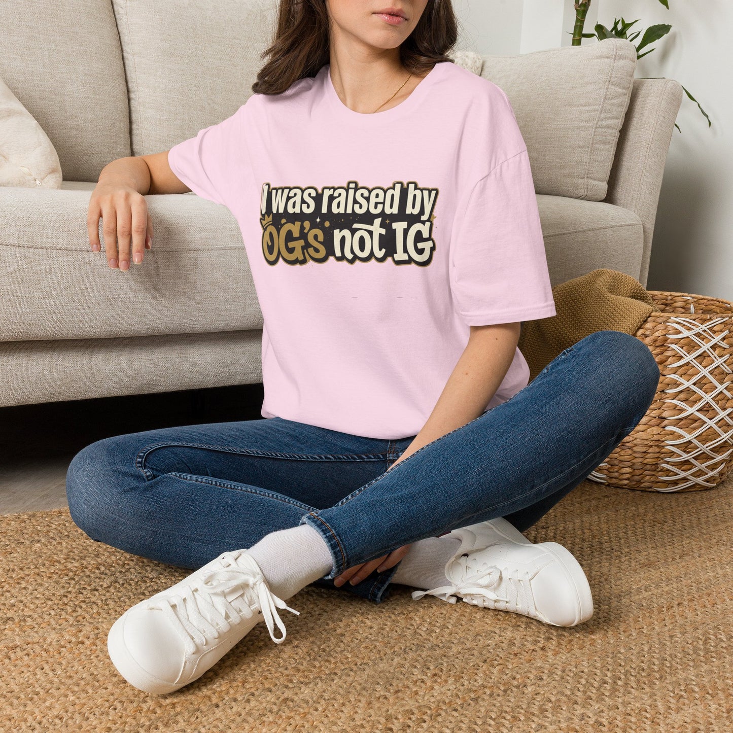 Raised by OGs Not IG T-Shirt — Retro Streetwear Tee