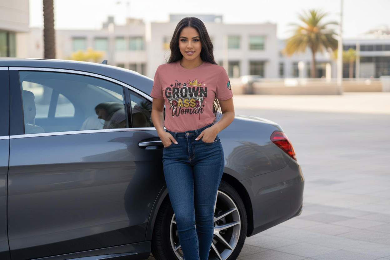 Grown Ass Woman Graphic Tee — Funny Urban Slang T‑Shirt