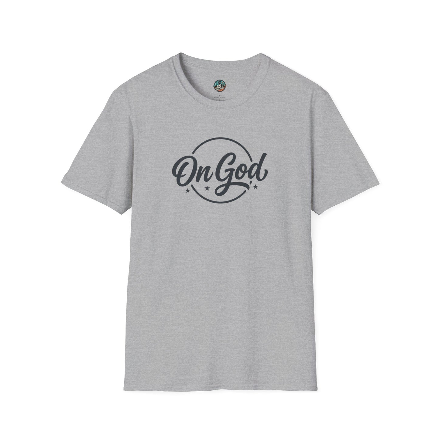 On God T-Shirt — Faith-Inspired Retro Script White Tee