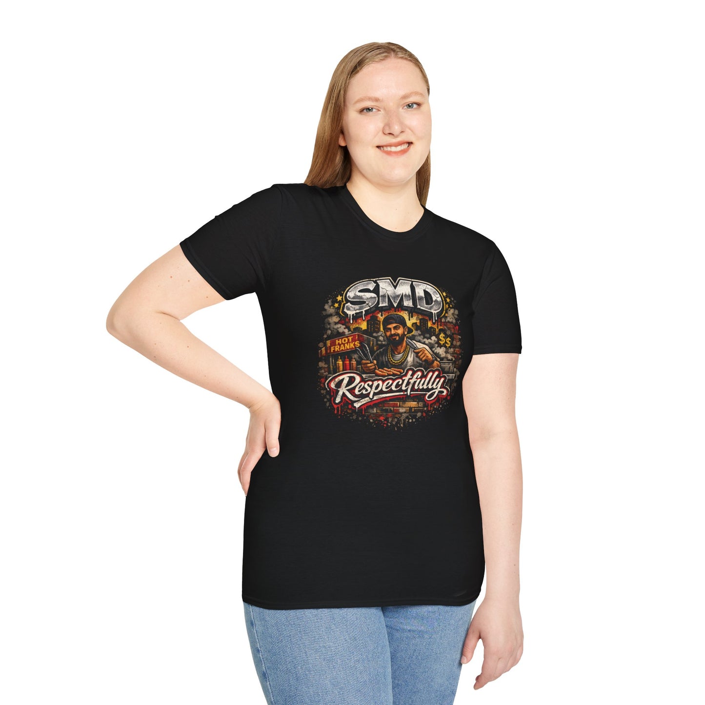 T-Shirt — SMD 'Respectfully' Vintage Hot Franks Streetwear Tee