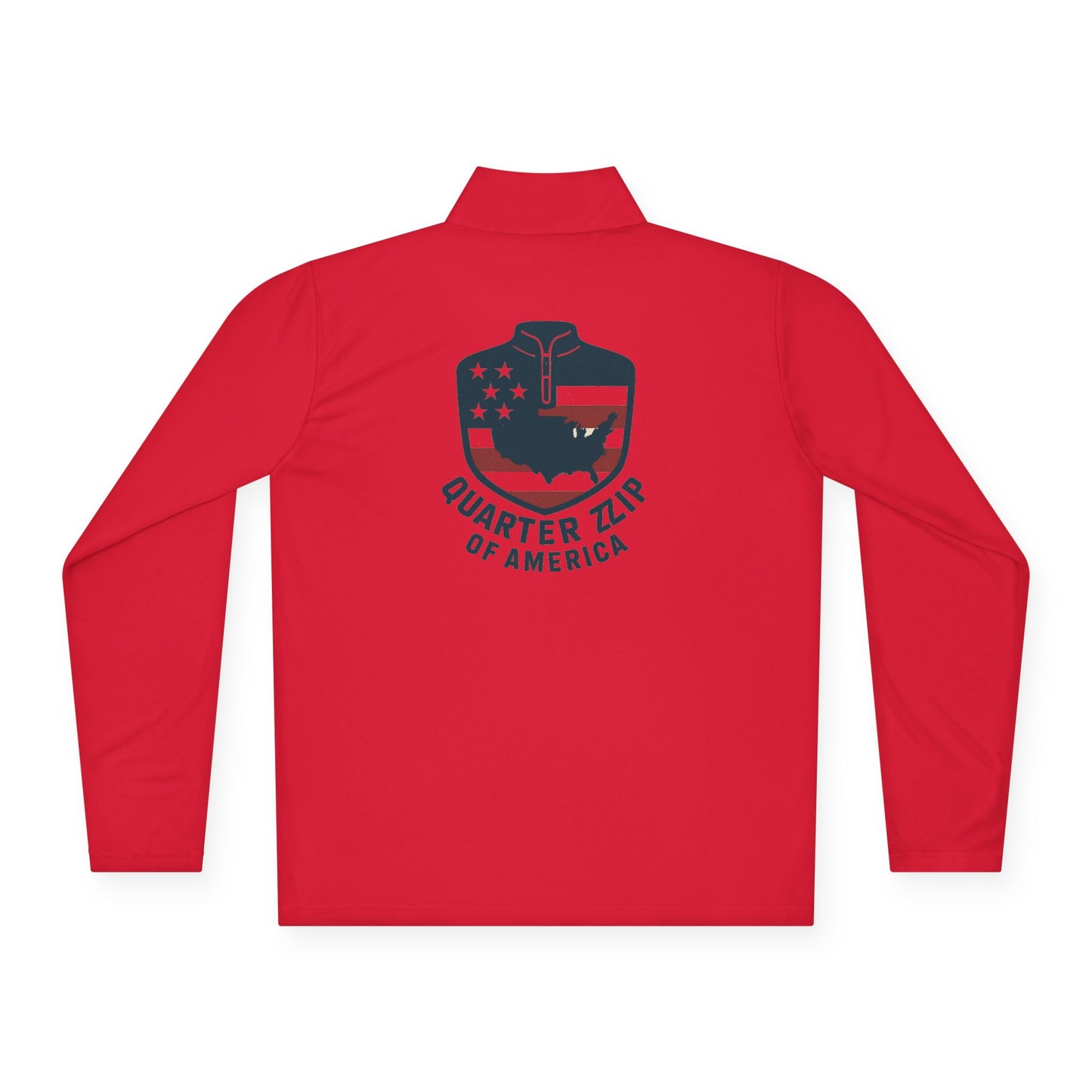Quarter-Zip Pullover with logo prints