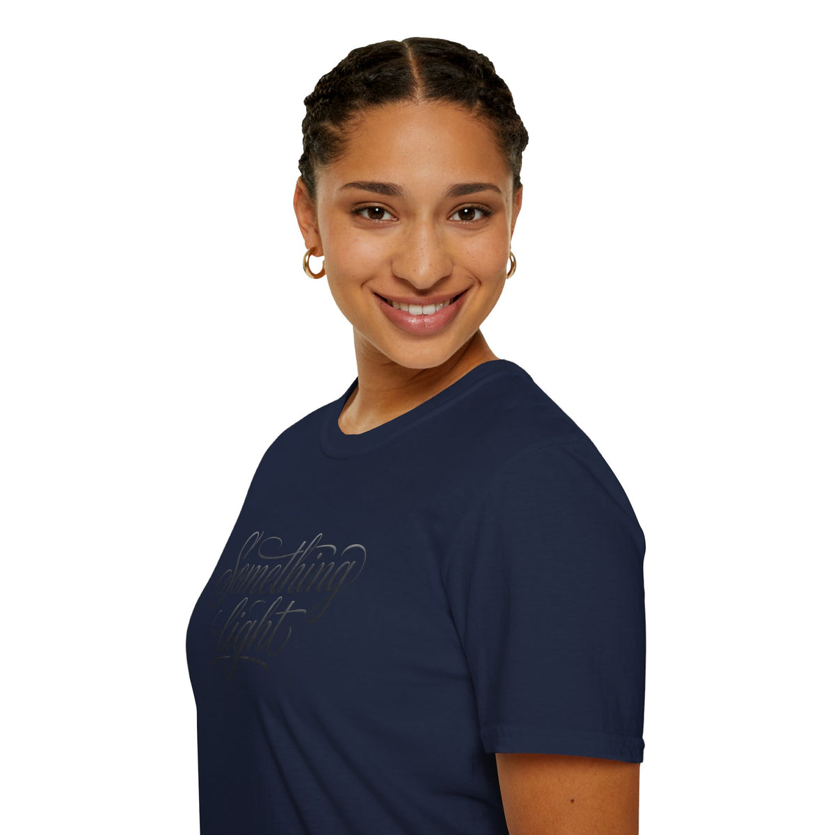 Something Light T-Shirt — Script Typography Casual Tee
