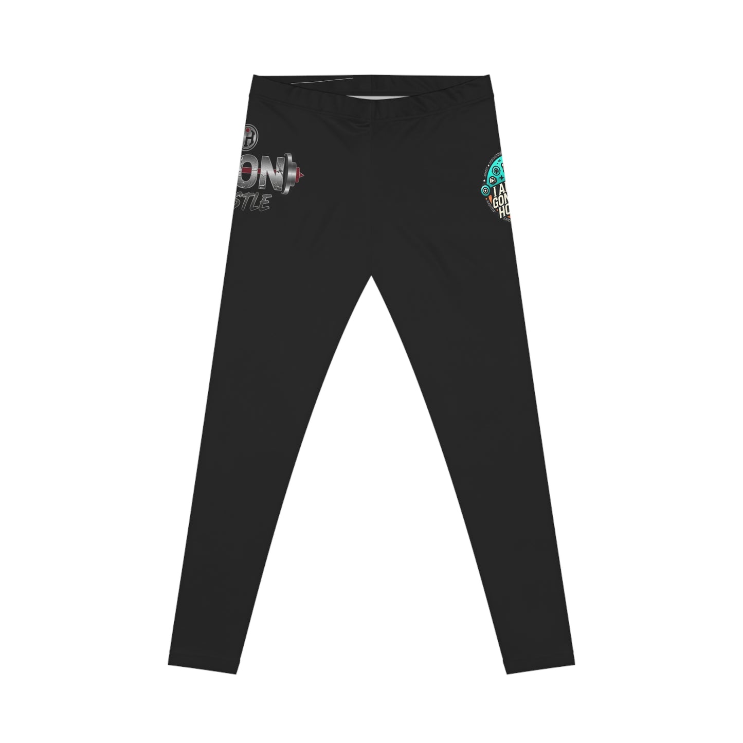 Motivational Graphic Leggings — "Iron Hustle" Fitness Yoga Pants