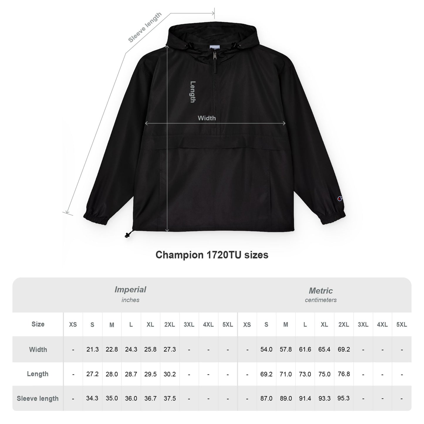 Champion hoodie - I Aint Gonna Hold You Packable Anorak Jacket