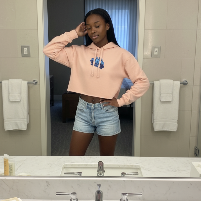 "Her" Cropped Hoodie