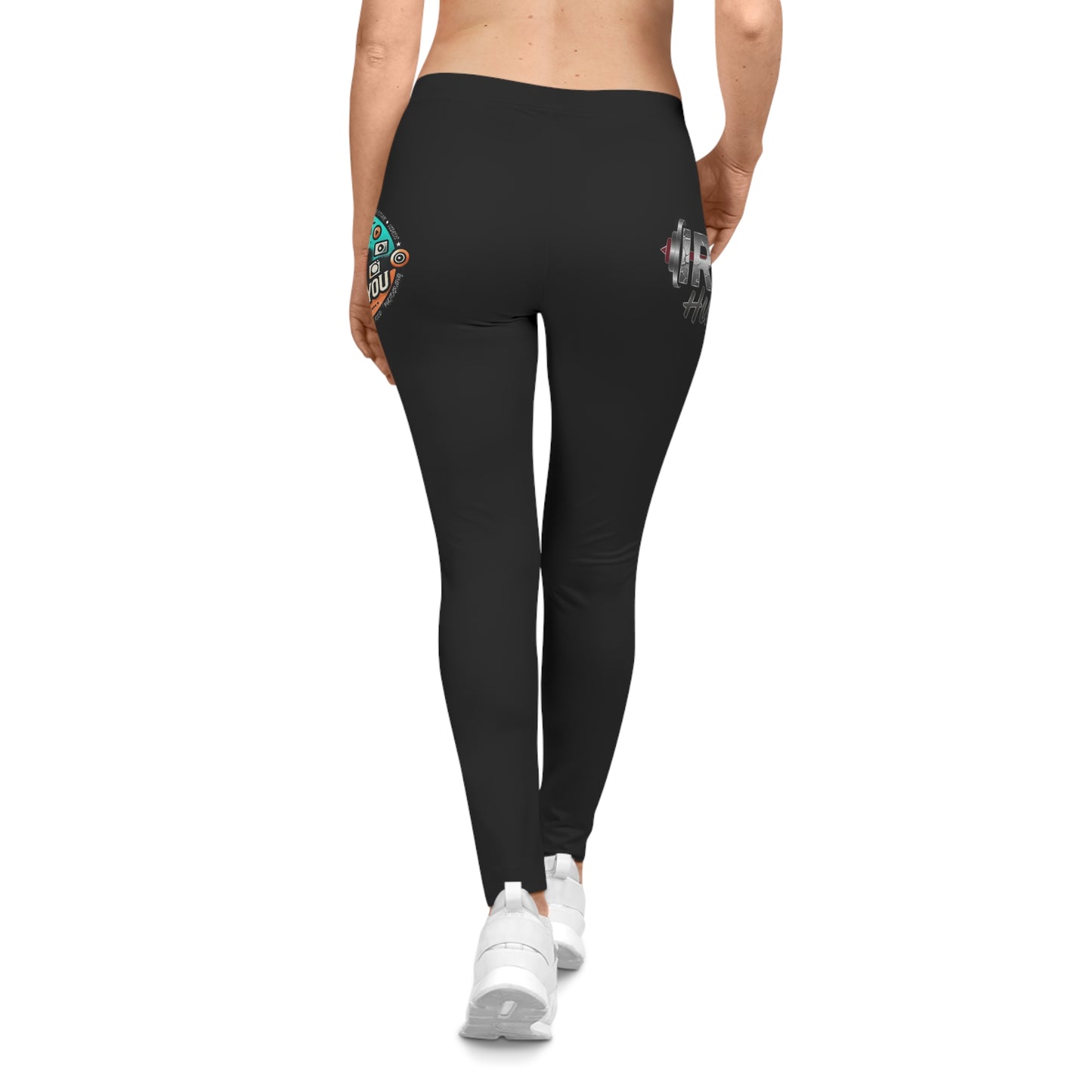 Motivational Graphic Leggings — "Iron Hustle" Fitness Yoga Pants
