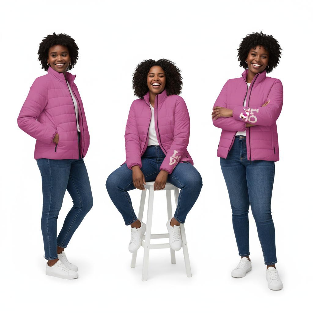 Women’s Puffer Jacket — Pink Passion