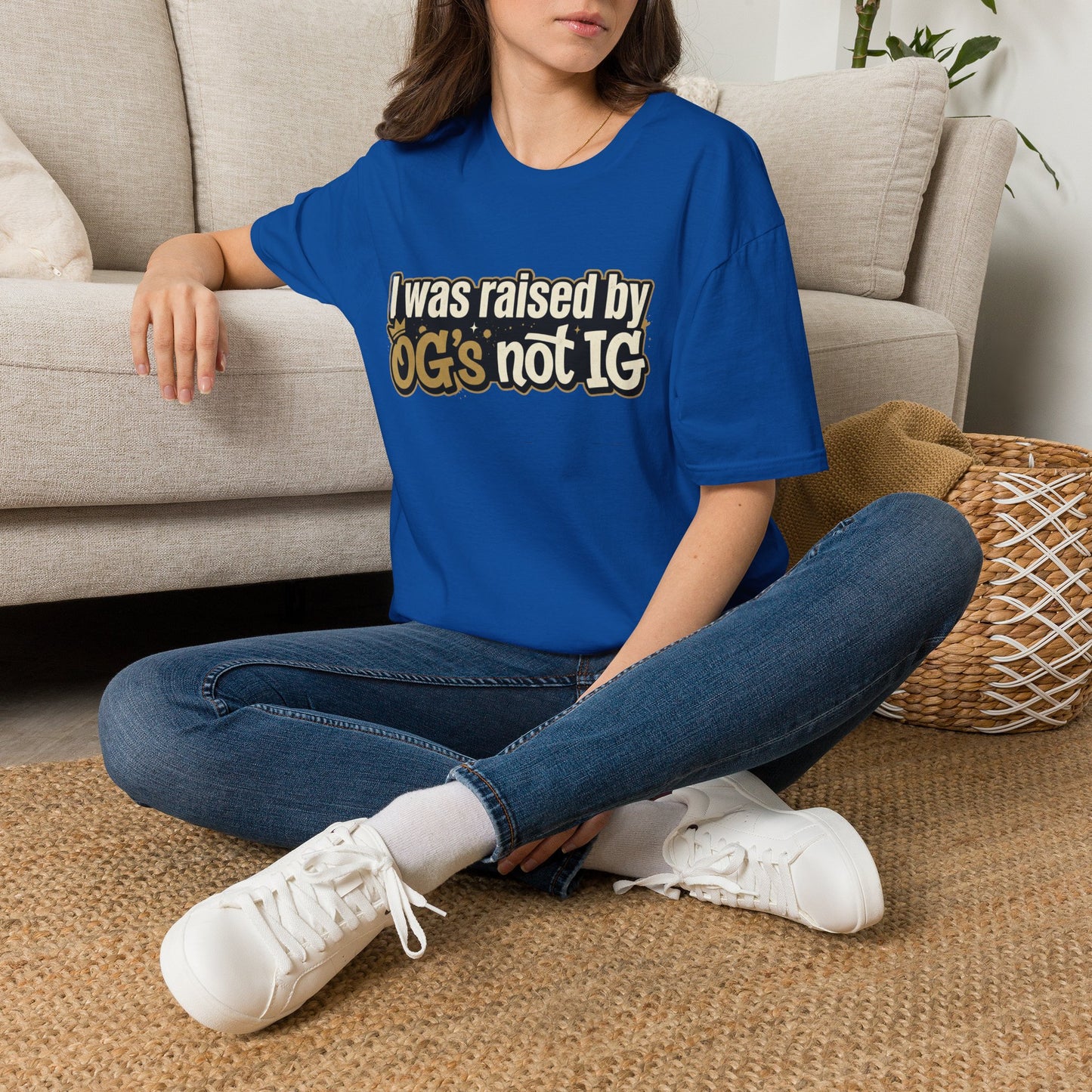 Raised by OGs Not IG T-Shirt — Retro Streetwear Tee