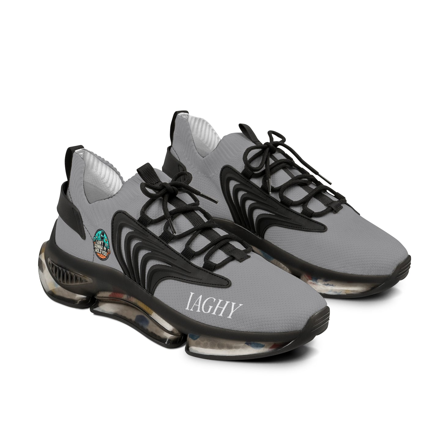 Grey Mesh Sneakers — Lightweight Athletic Running Shoes for men