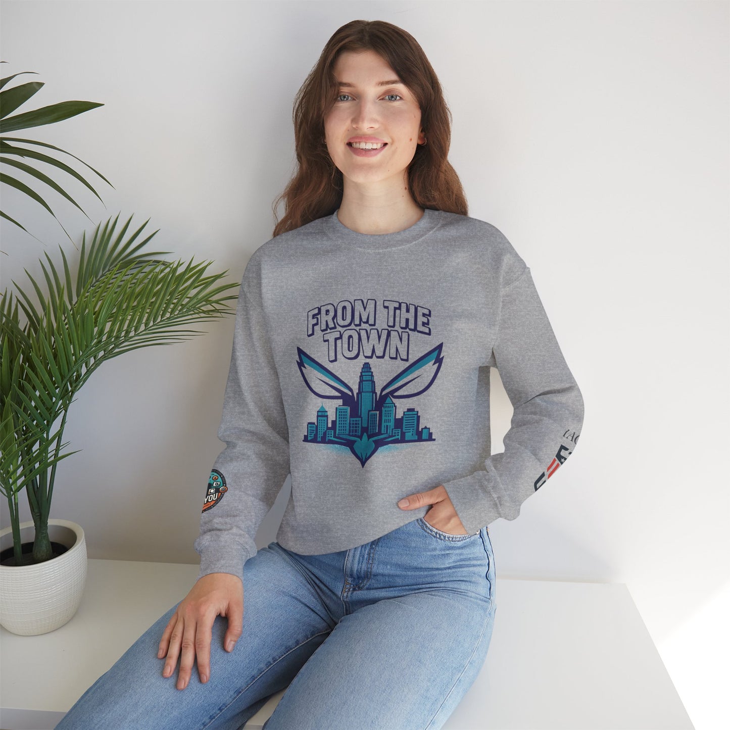 Charlotte From The Town Crewneck Sweatshirt — Queen City Pride Pullover