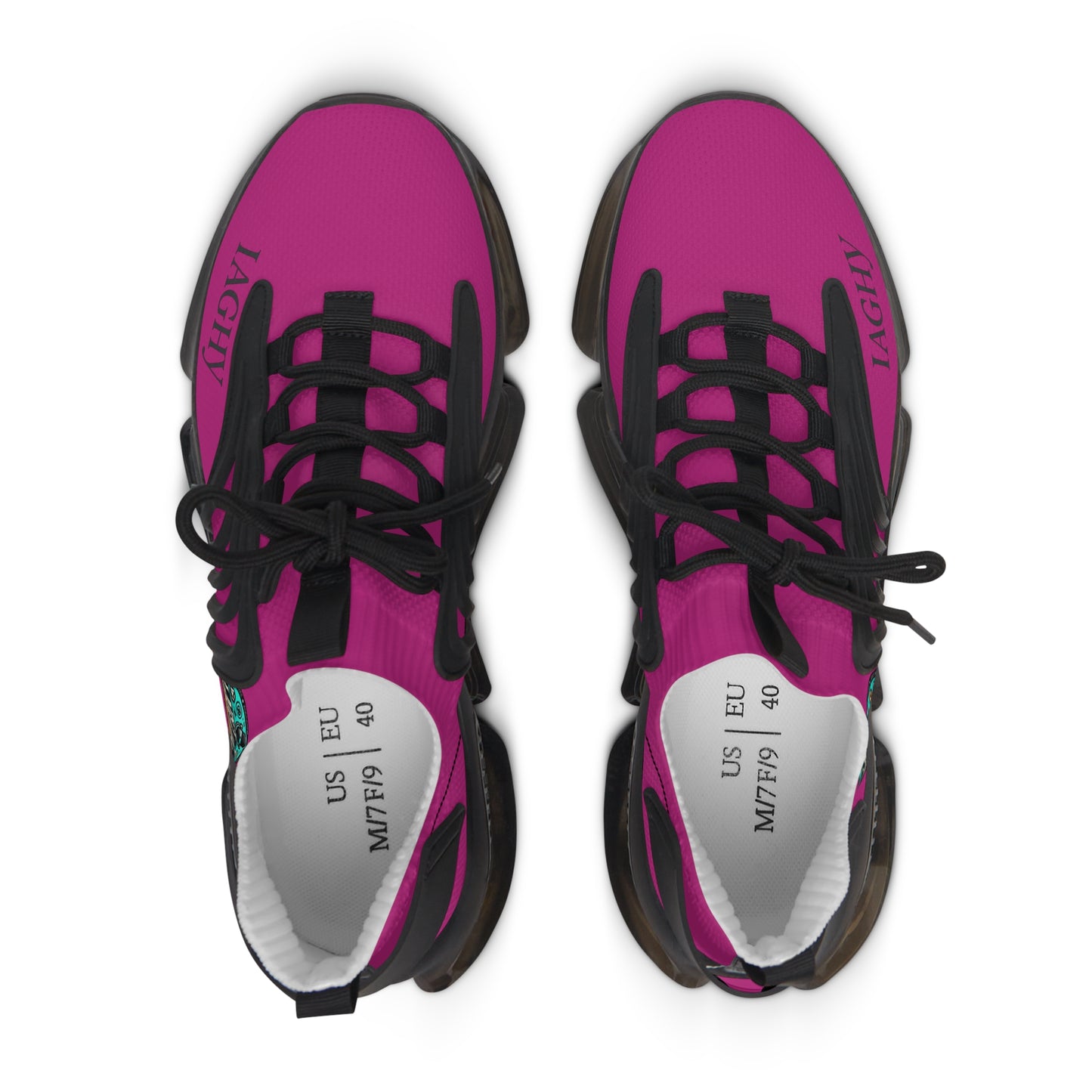 Pink and white sole Women's Sneakers — Lightweight Breathable Athletic Shoes