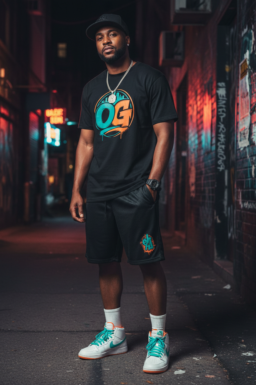 OG Legend Tee — Retro Miami Skyline Graphic T-Shirt