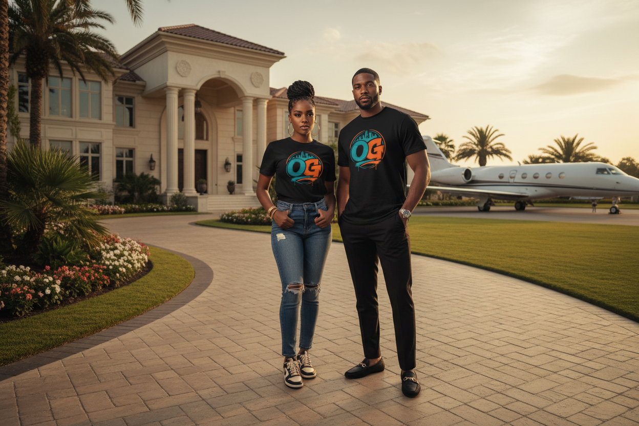 OG Legend Tee — Retro Miami Skyline Graphic T-Shirt