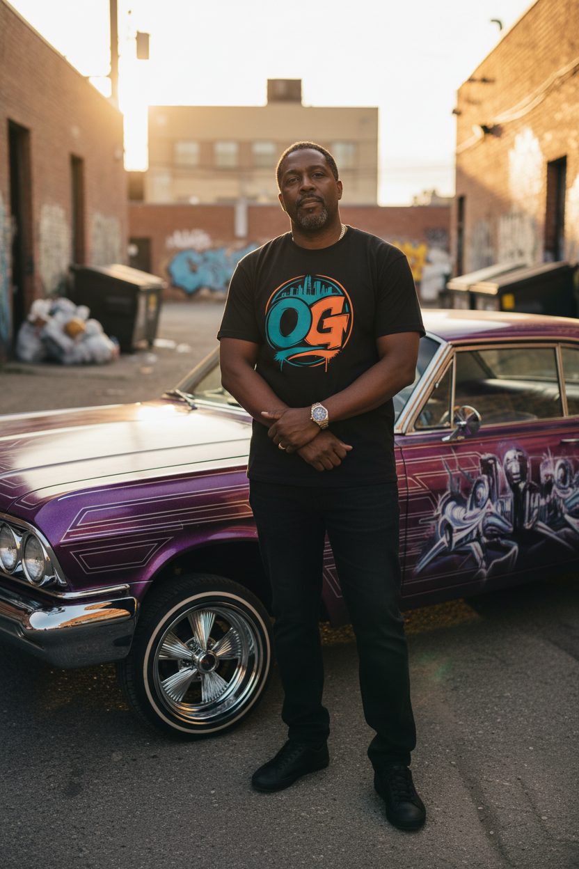 OG Legend Tee — Retro Miami Skyline Graphic T-Shirt