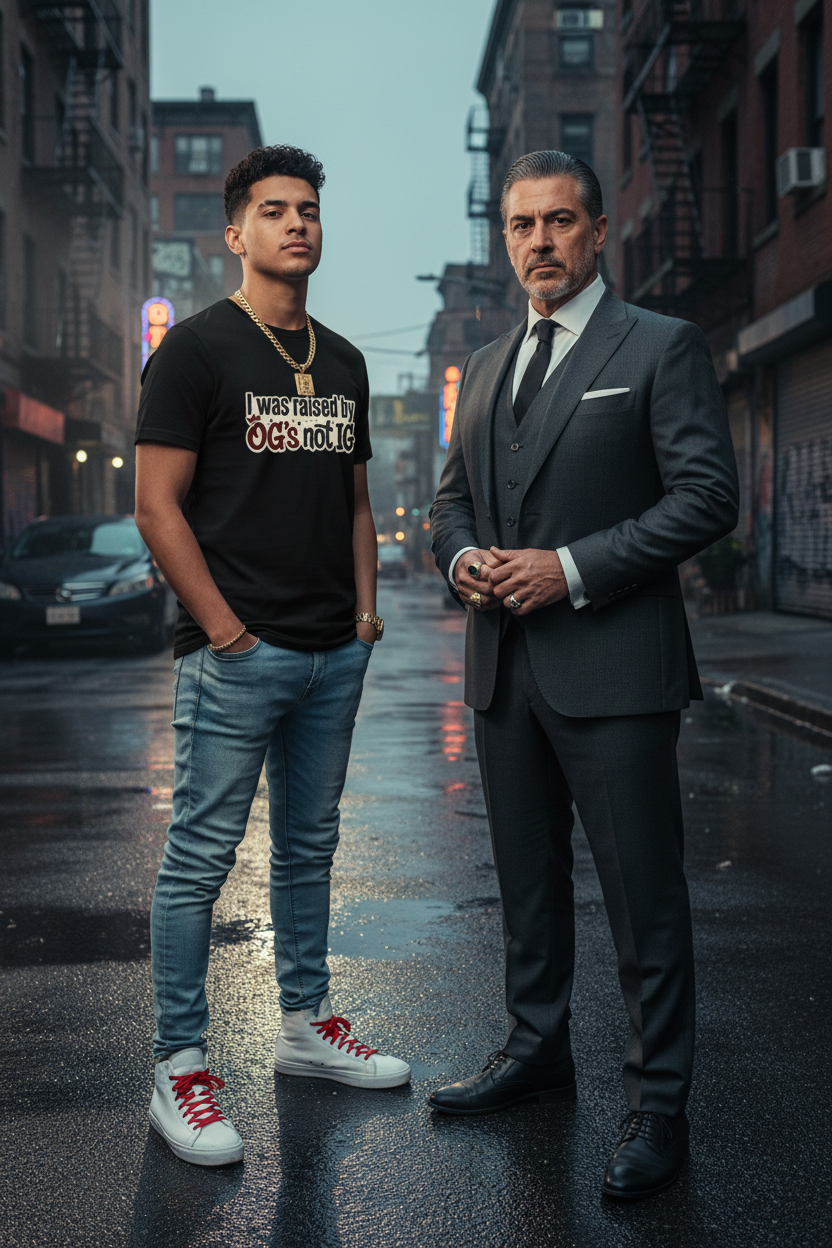 Raised by OGs Not IG T-Shirt — Retro Statement Tee for Streetwise Pride