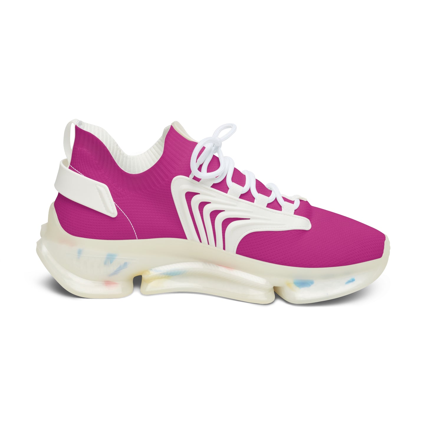 Pink and white sole Women's Sneakers — Lightweight Breathable Athletic Shoes