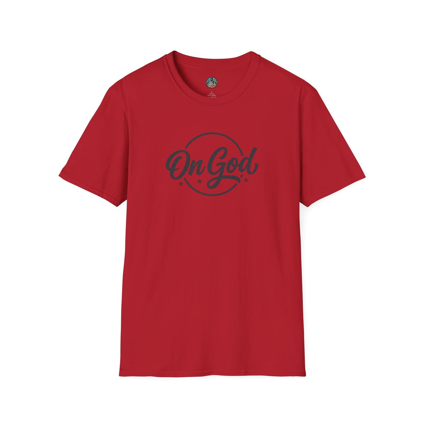 On God T-Shirt — Faith-Inspired Retro Script White Tee