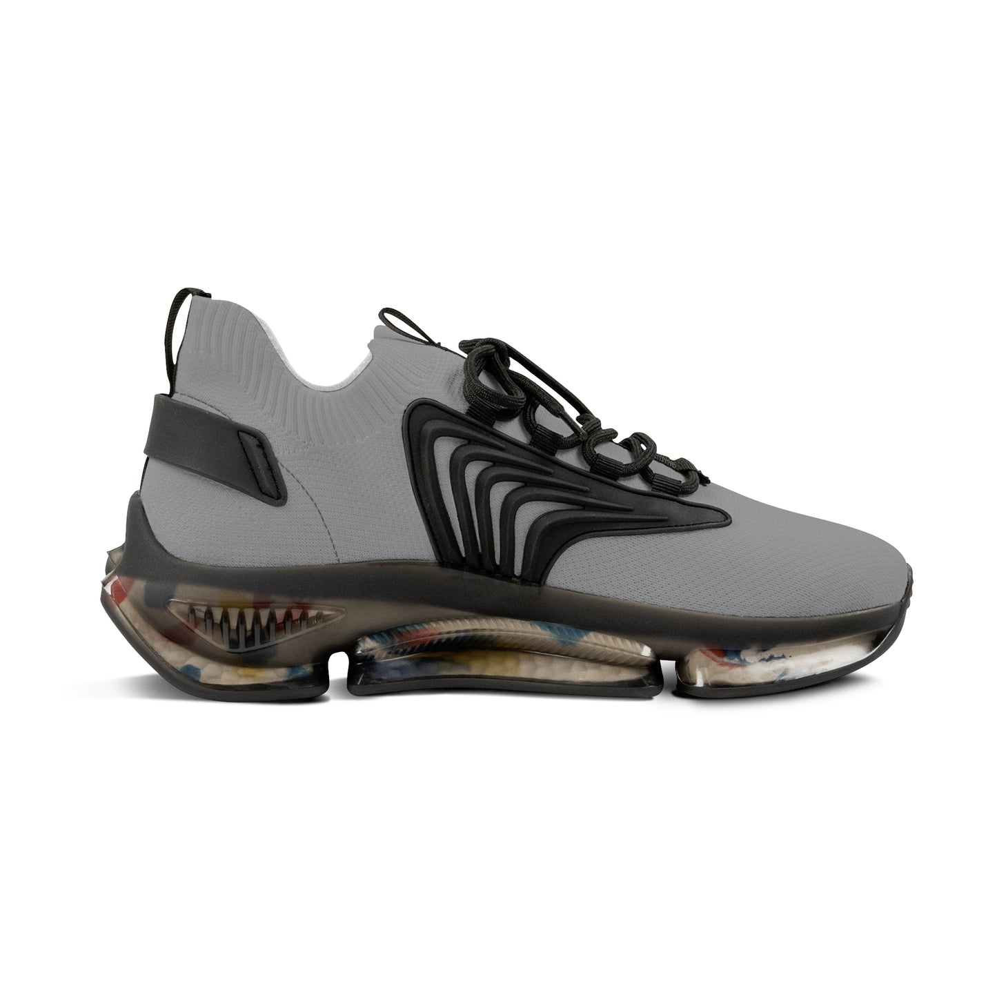 Grey Mesh Sneakers — Lightweight Athletic Running Shoes for men
