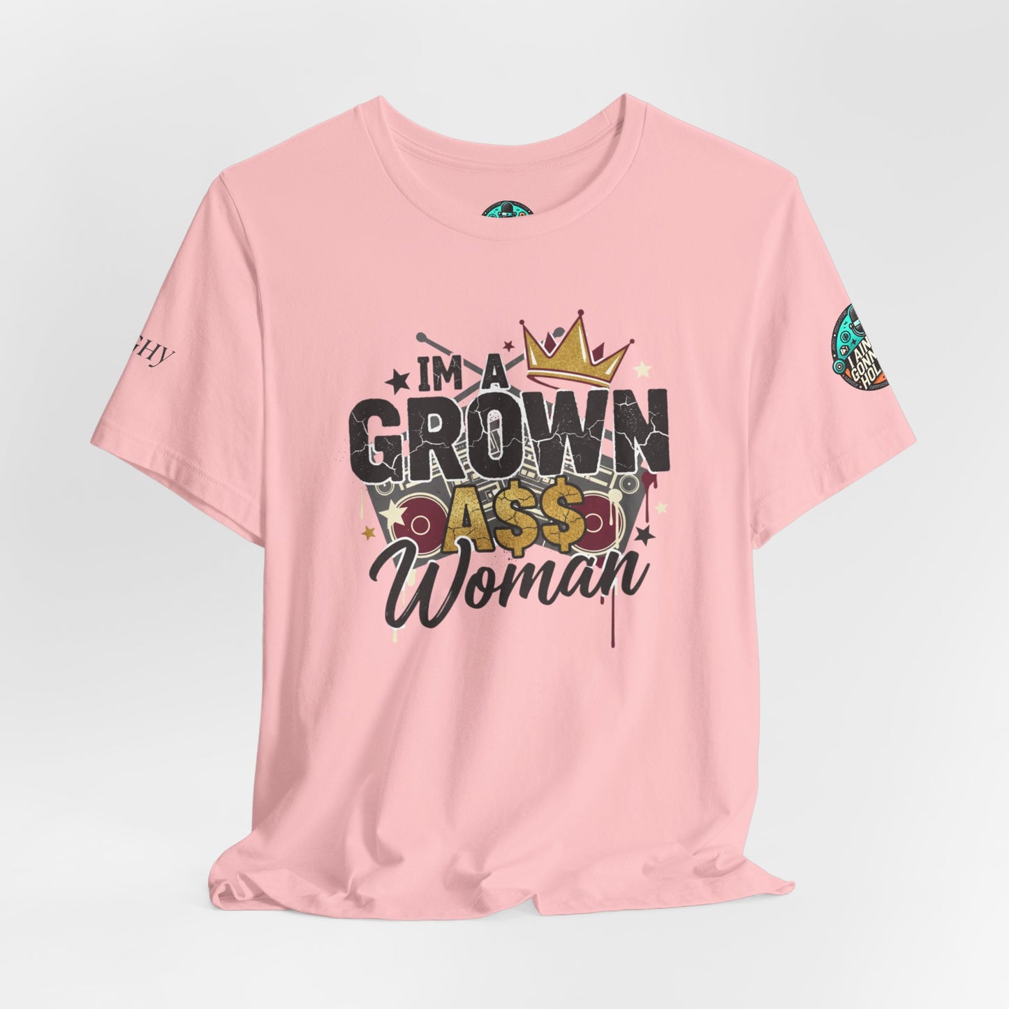 Grown Ass Woman Graphic Tee — Funny Urban Slang T‑Shirt