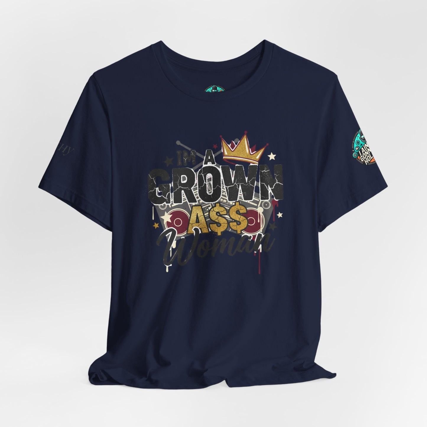 Grown Ass Woman Graphic Tee — Funny Urban Slang T‑Shirt