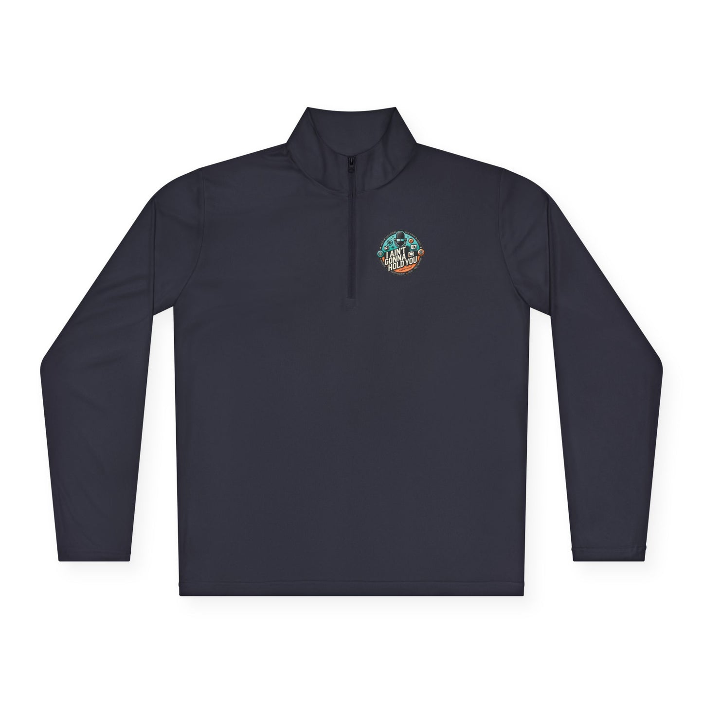 Quarter-Zip Pullover with logo prints