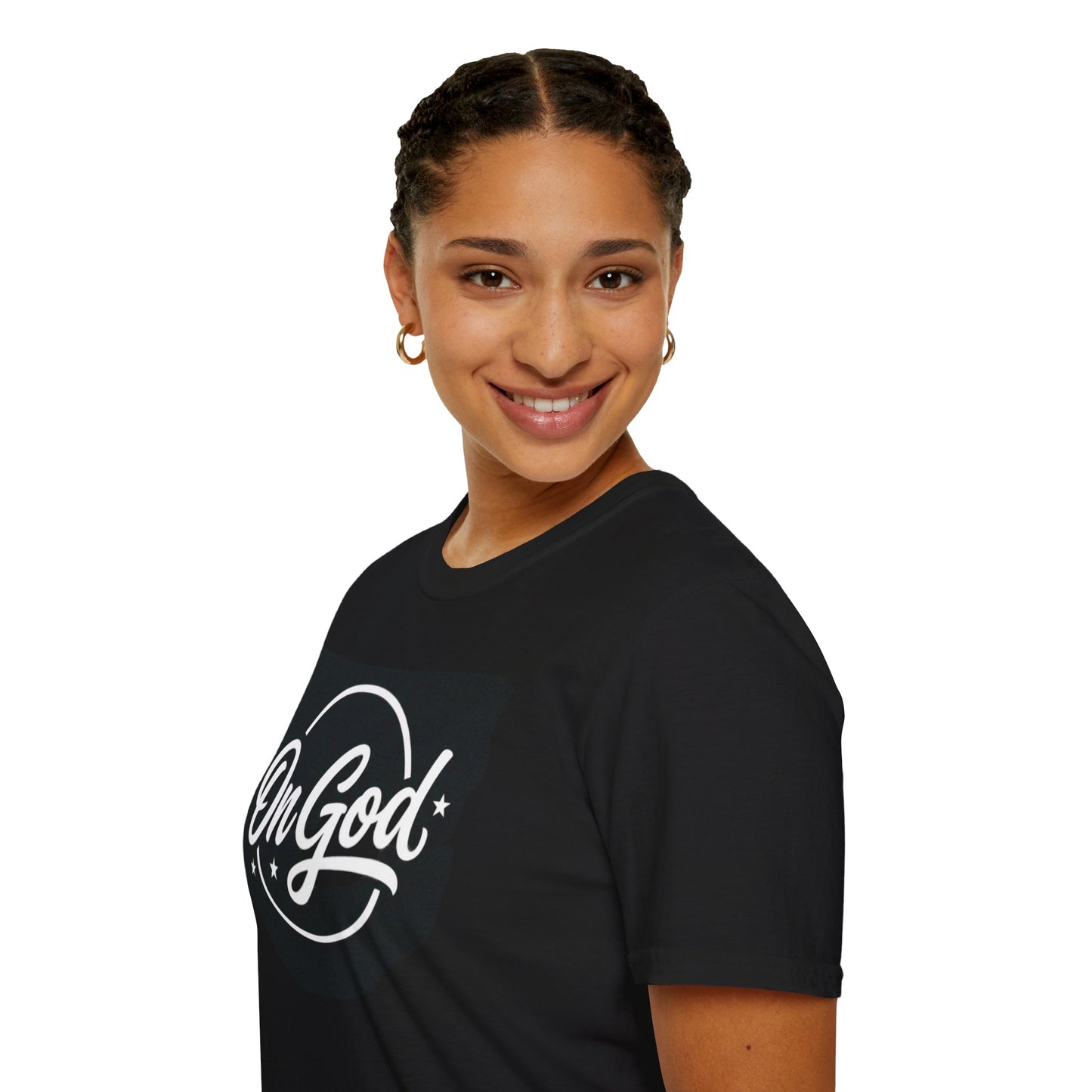 On God T-Shirt — Faith-Inspired Retro Script Black Tee