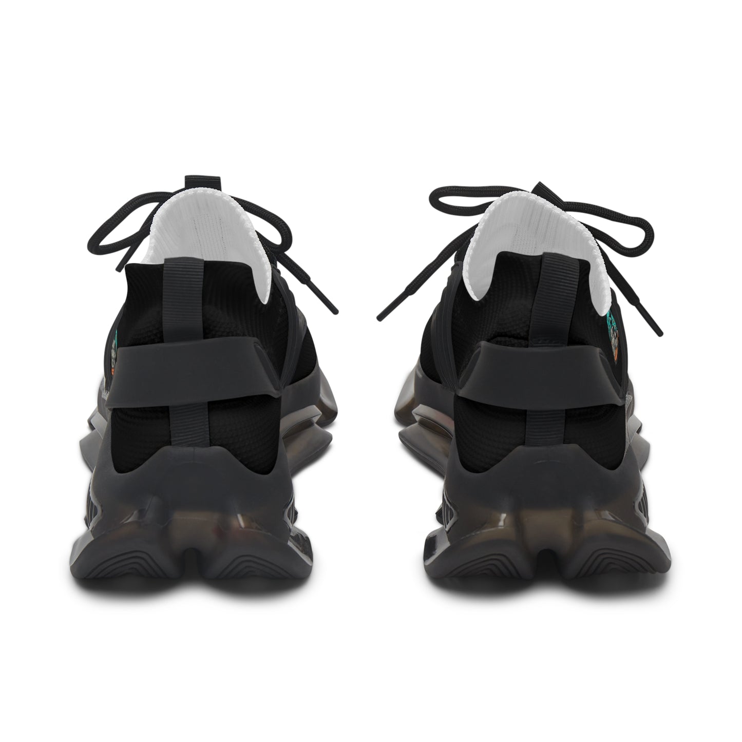 Black Mesh Women's Sneakers — Lightweight Breathable Athletic Shoes