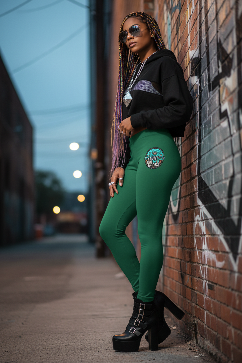 Motivational Graphic Leggings — "Iron Hustle" Fitness Yoga Pants