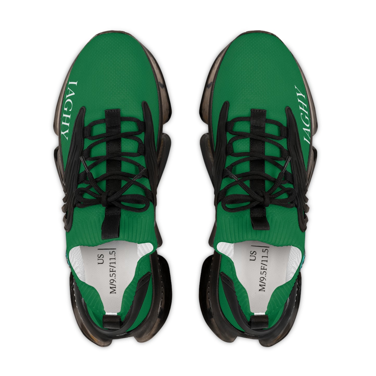 Green Mesh Sneakers — Lightweight Athletic Running Shoes for Men