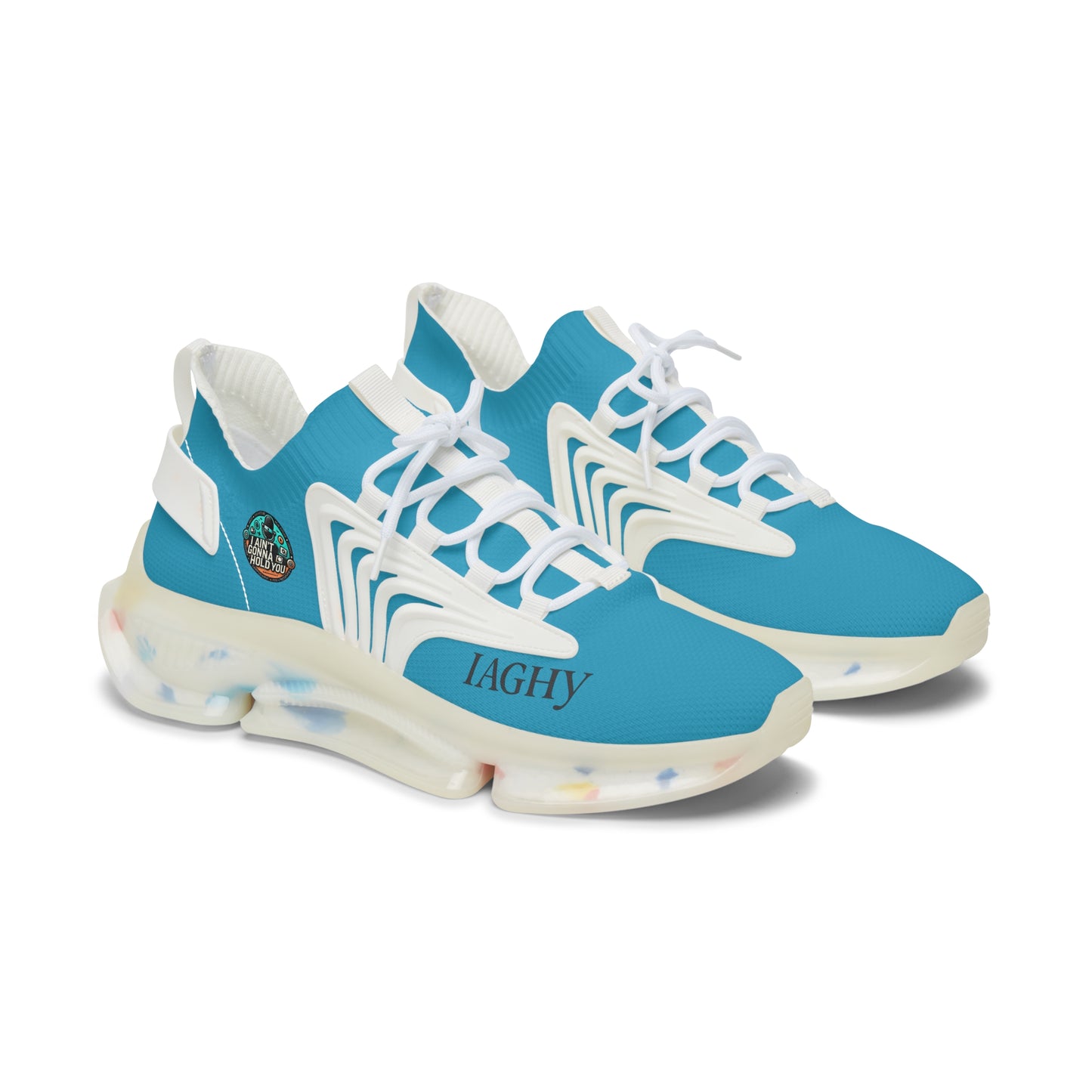 Turquoise Mesh Women's Sneakers — Lightweight Breathable Athletic Shoes