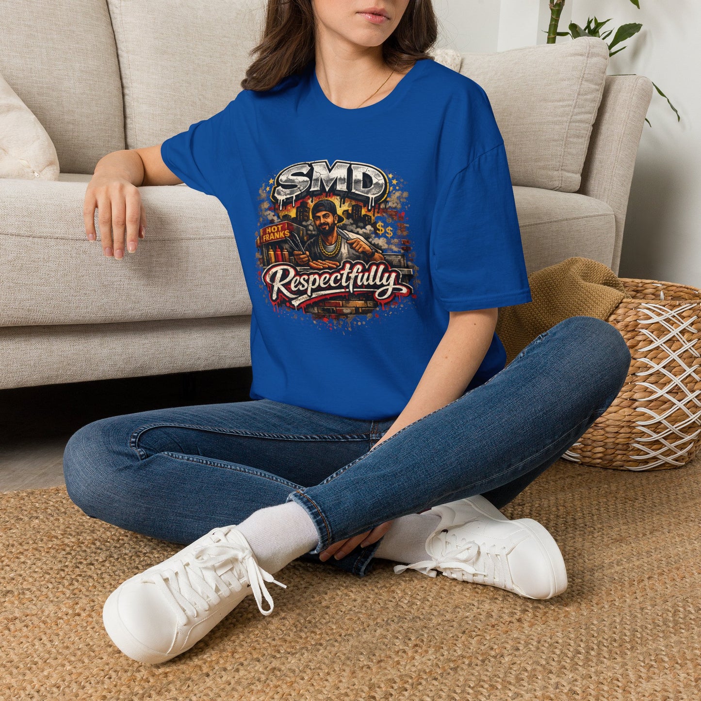 T-Shirt — SMD 'Respectfully' Vintage Hot Franks Streetwear Tee