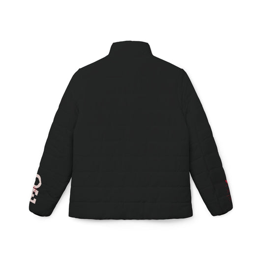 Love Prints Women's Puffer Jacket - Black Princess