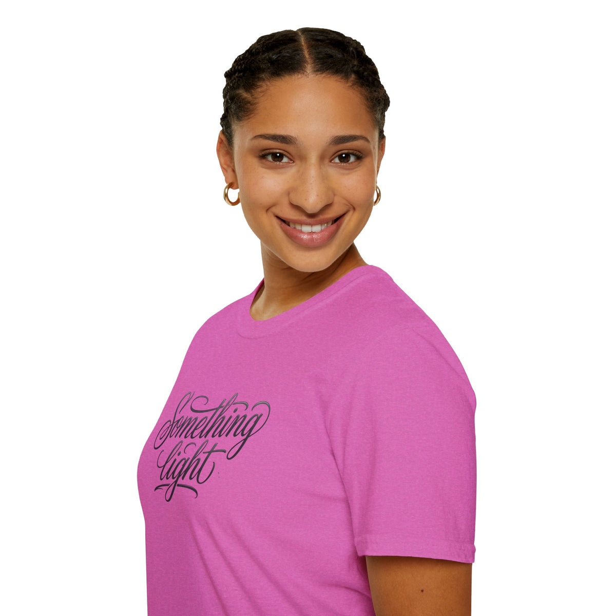 Something Light T-Shirt — Script Typography Casual Tee